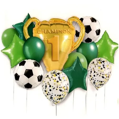 مجموعة بالونة احتفال كرة قدم وكأس 13 بالونة